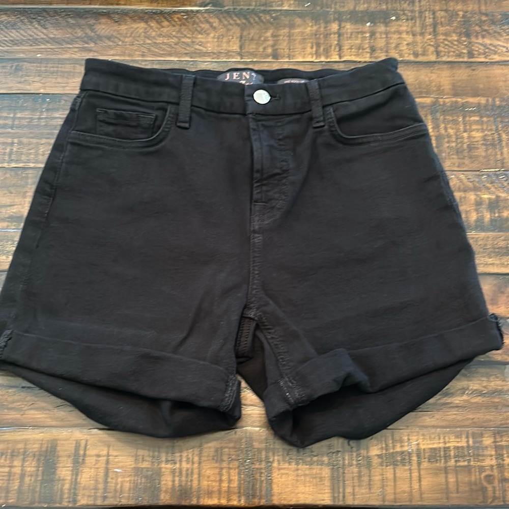 Jen7 7 for all mankind black denim shorts size 4